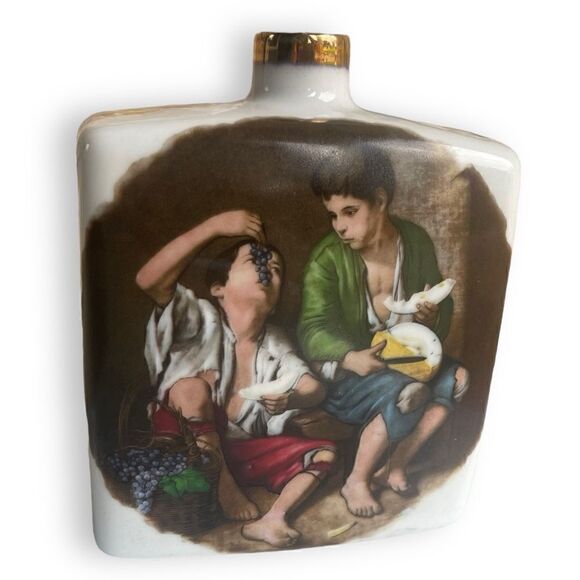 Royal Schwabap Artist Murillo 17th Century Seville Children Scenes Decanter Vase - Picture 9 of 16